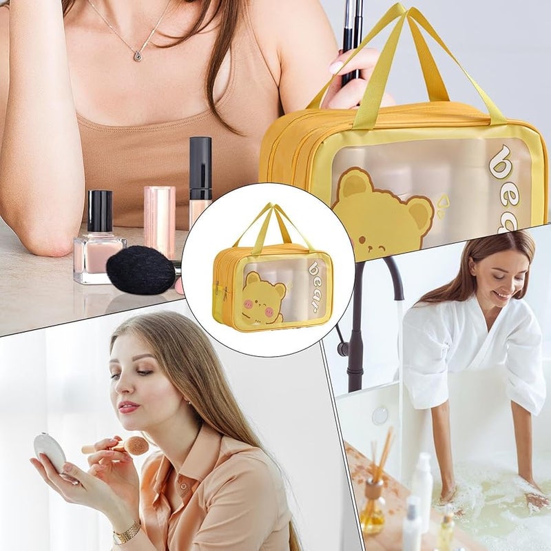 Travel Toiletry Bag Multiple Compartments Organizer Portable Shampoo Skincare Storage Color B - Image 5